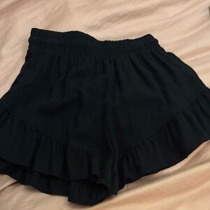 Wild Fable Black High Waist Ruffle Shorts